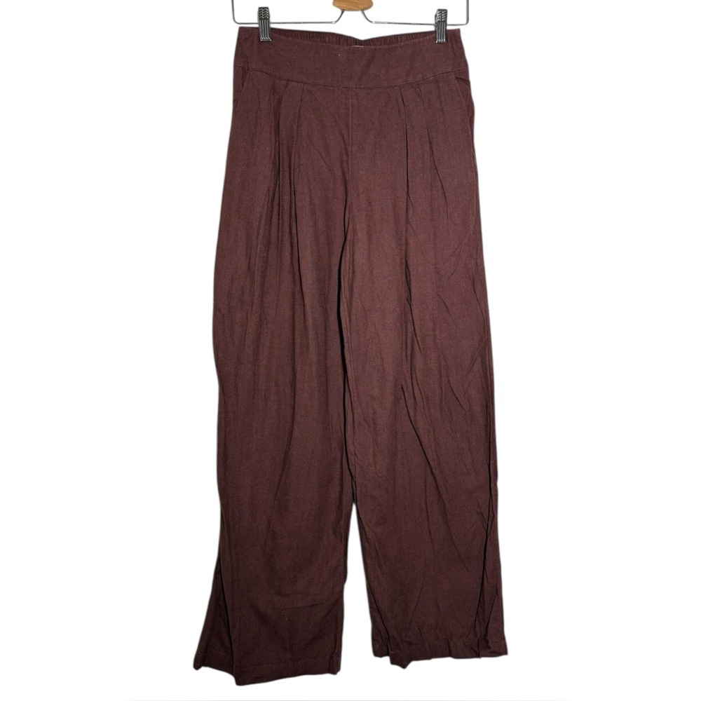 Abercrombie & Fitch Wide Leg Pants in Dark Brown